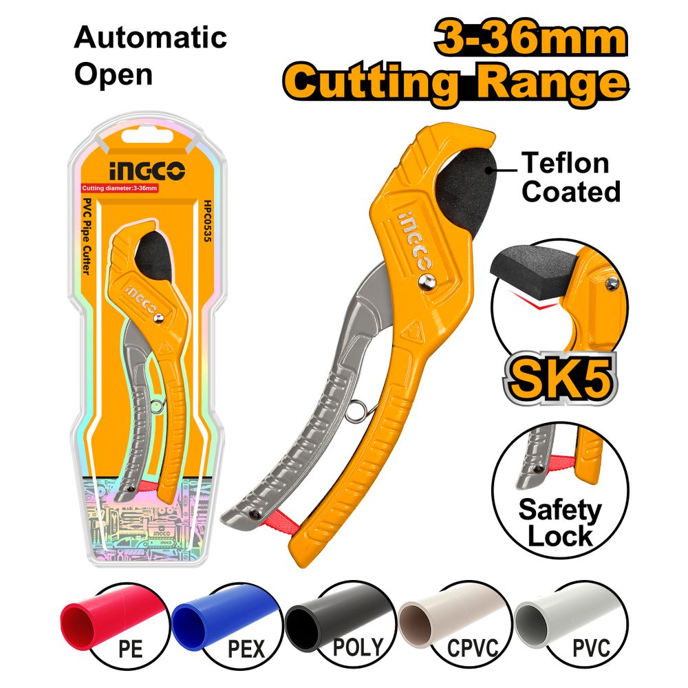 Pipe Cutter Pvc 210mm 3-36mm