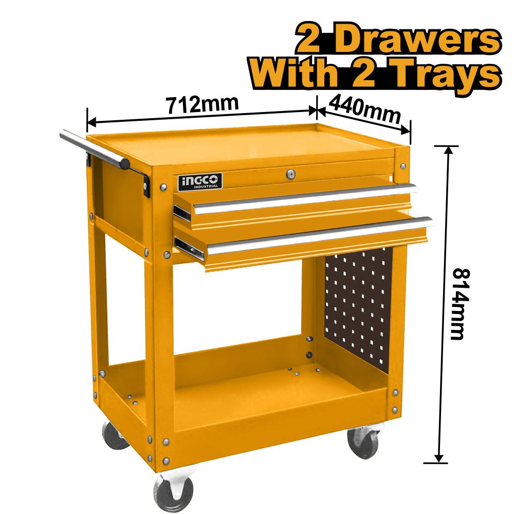 Tool Cart 2 Draw 2 Tray 712x440x694