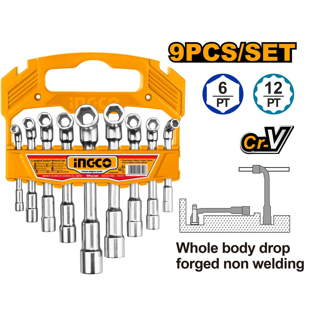 Socket Wrench Set L Agl 7-19mm