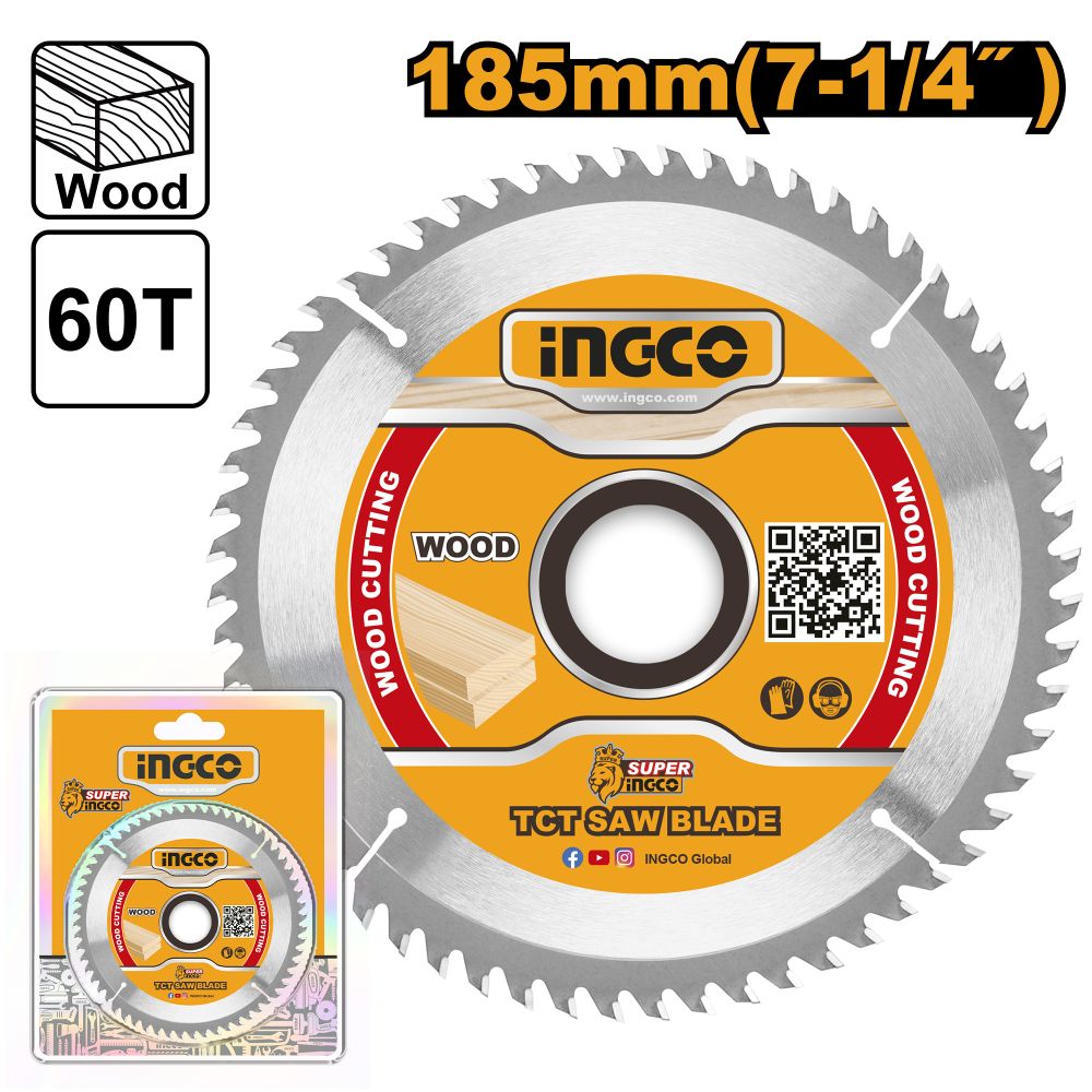 Blade Tct Wood 185x60t 20/16