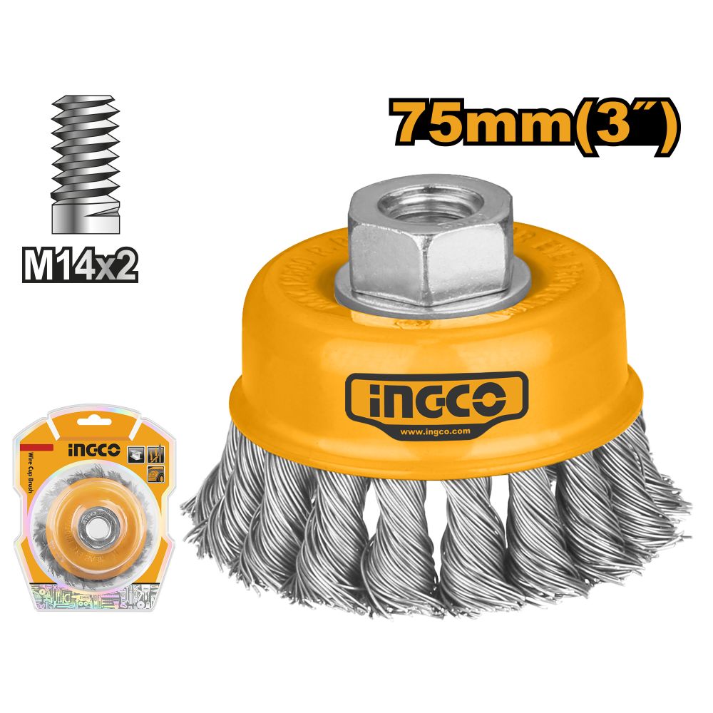 Brush W/cup Twis+nt 75 M14x2