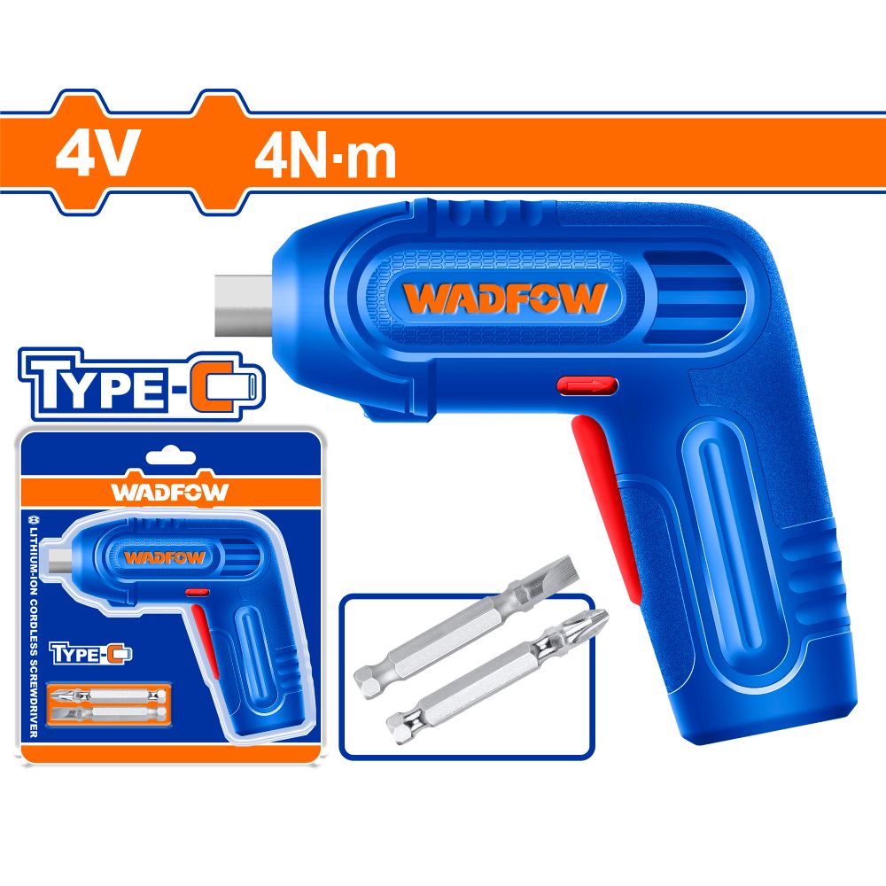 4v S/driver Cordless 1/4 Inch 2pcs Bit No Cable