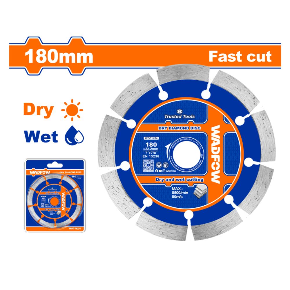 Disc Diamond F/cut W/d 180mm