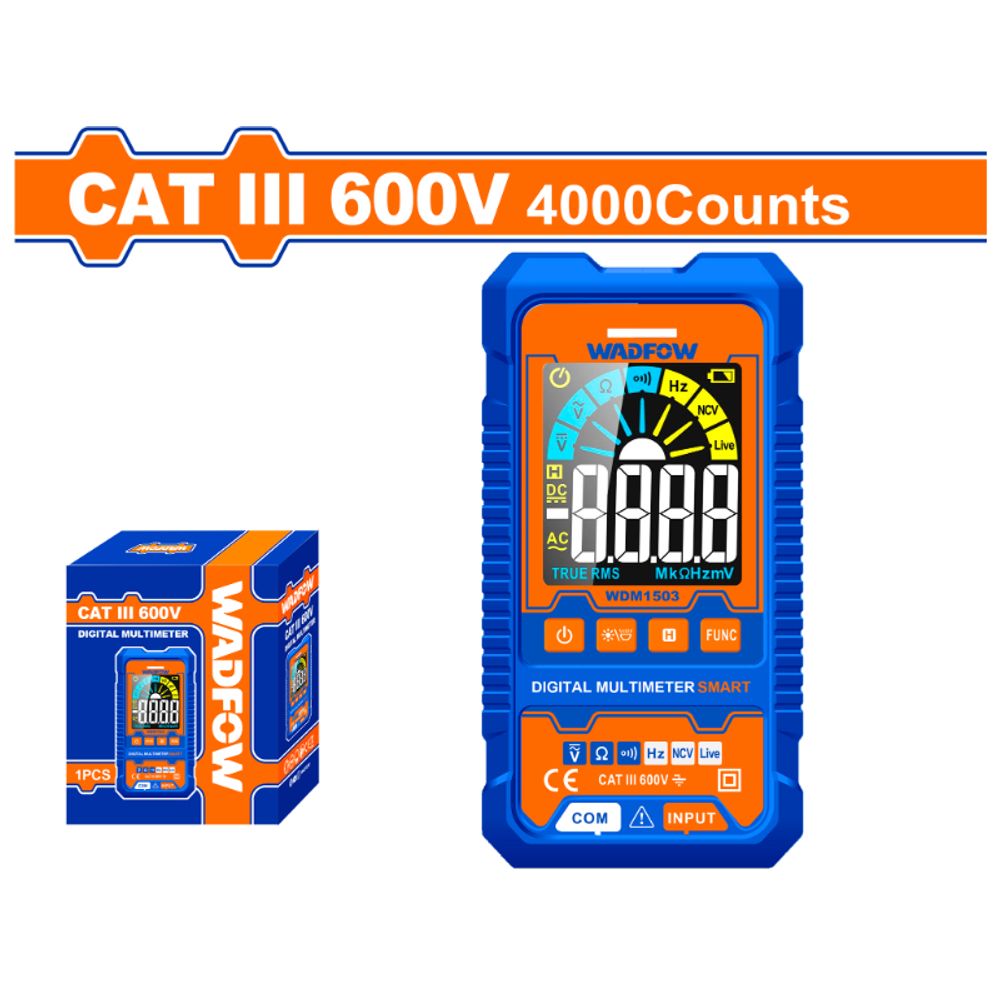 Multimeter Digital 600v Catiii Rms 4000 + Batt