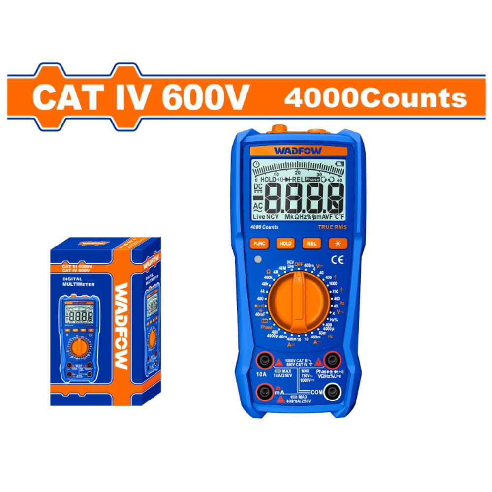 Multimeter Digital 600v Cativ Rms 4000 + Batt