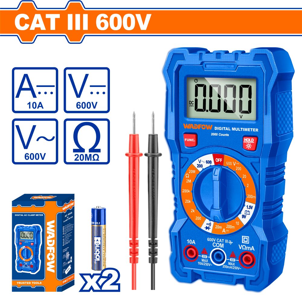 Multimeter Digital 600v 2000 Counts + Batt
