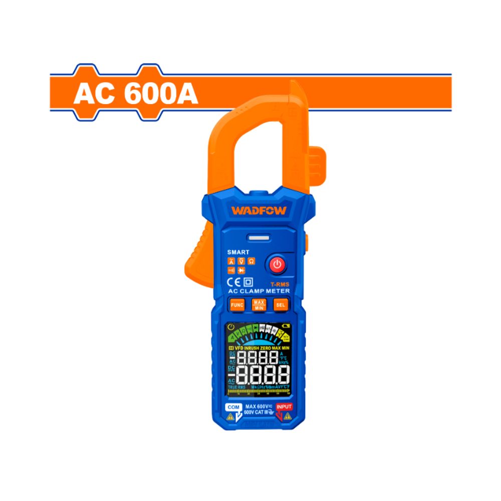 Clamp Meter Digital Ac 600a Rms 6000 + Batt