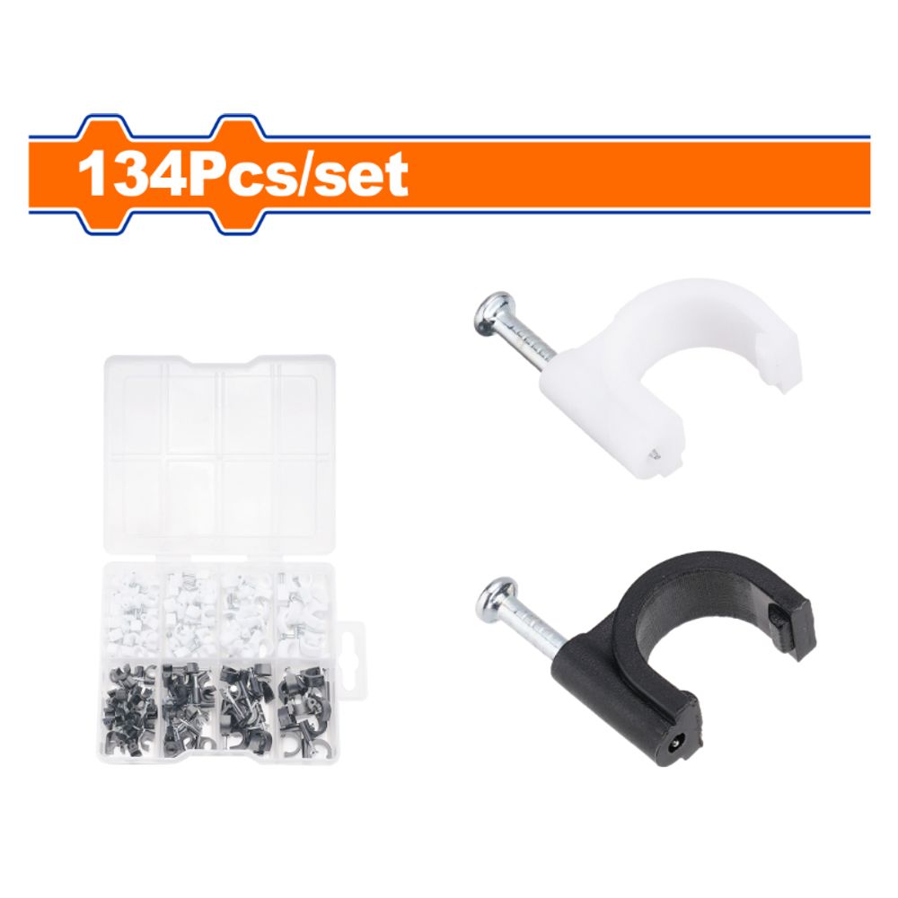 Cable Clip Set Acc 5 10mm 134pcss