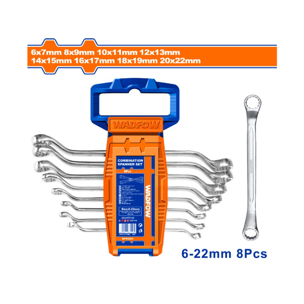 Spanner Off Set Ring Set 6 22mm 8pcss
