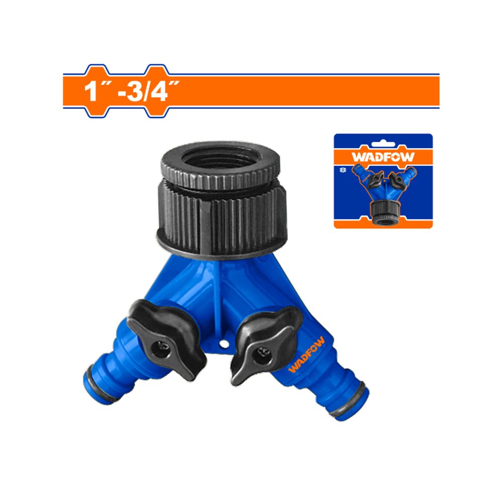 Hose Connector Plastic 1 To 3/4 2 Way