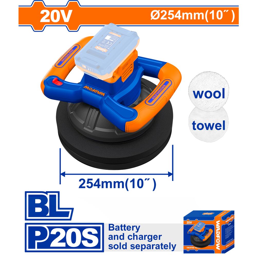 20v Ps+c/l B/l Polisher 254mm Incl Assy No B/c
