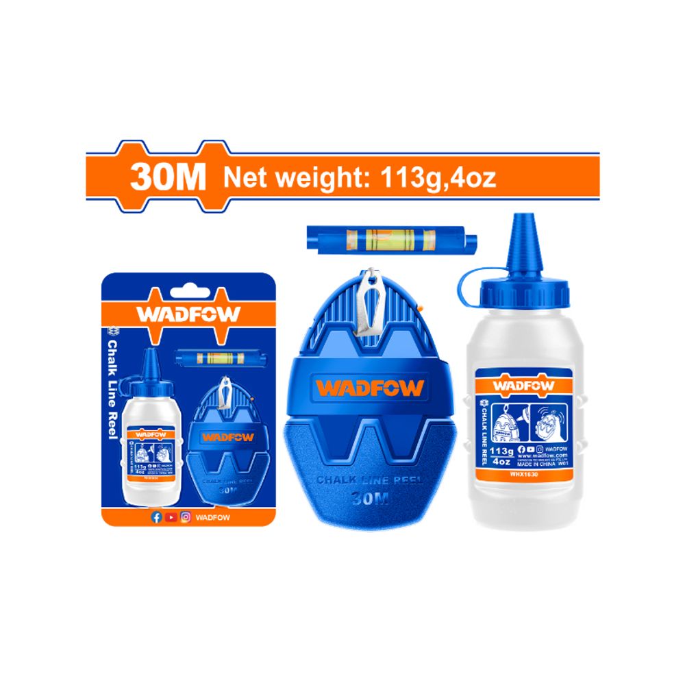 Chalk Line Reel Set 30m