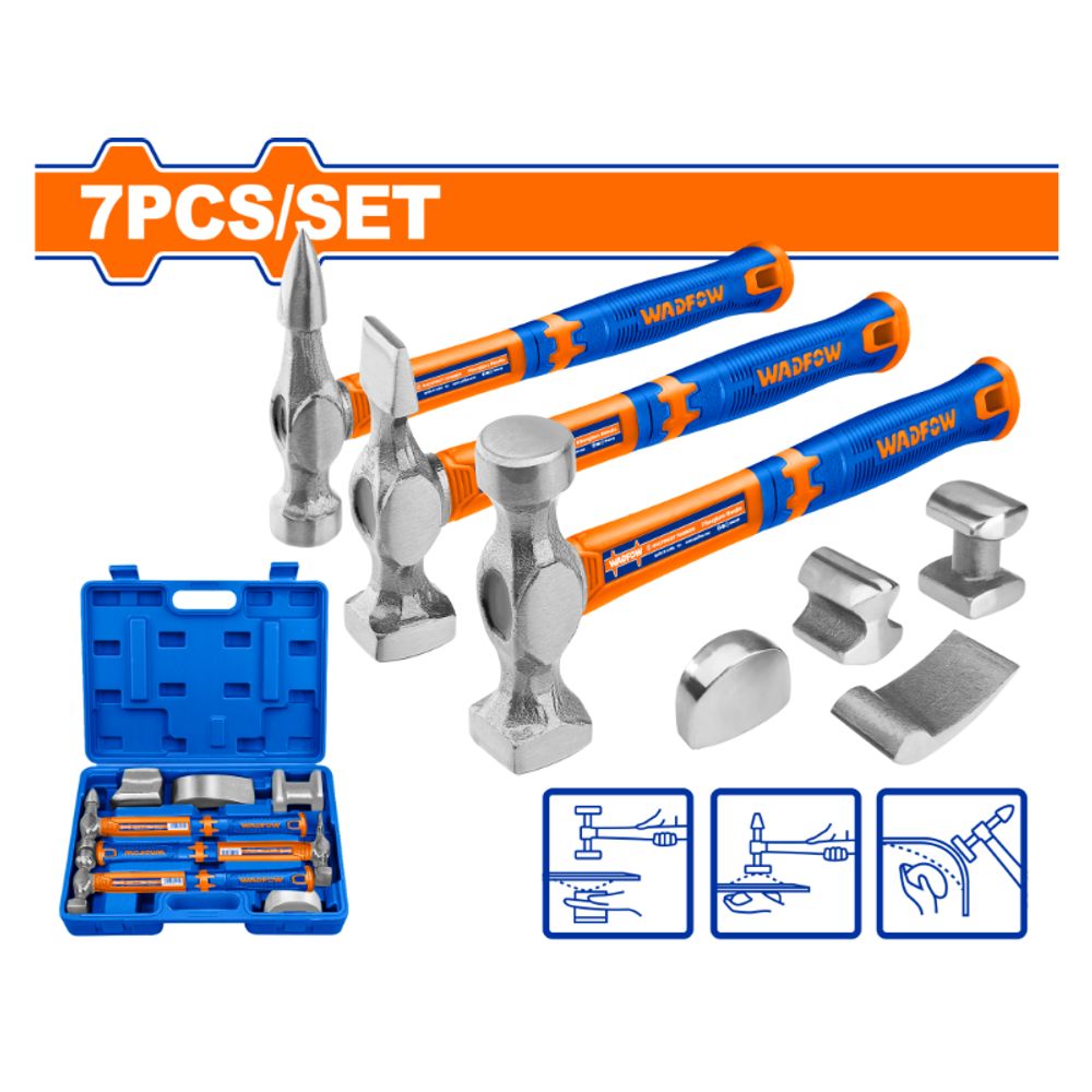 Hammer Set Body/fender 45cb F/g Hndl 7pcss
