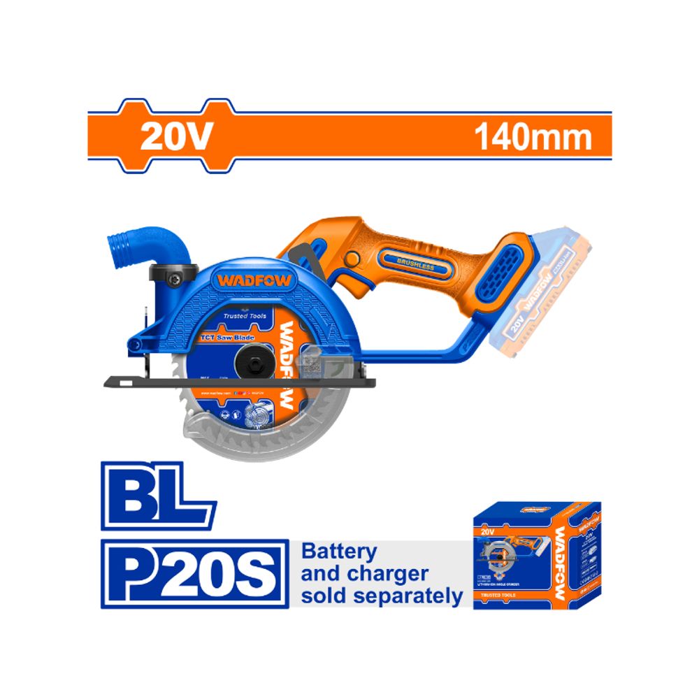 20v Ps+c/l B/l Circular Saw 140mm + Assy