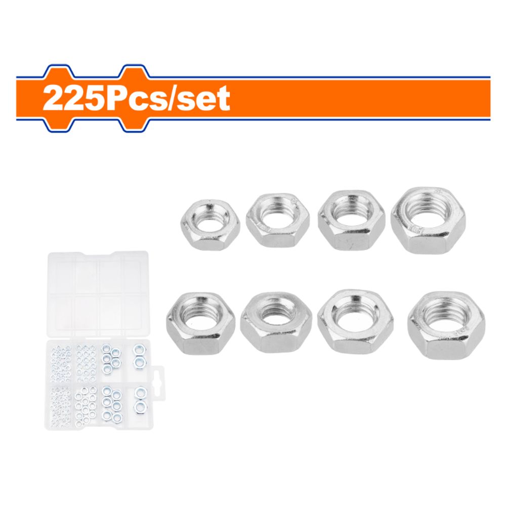Nut Hex Acc Set 3 10mm 225pcss
