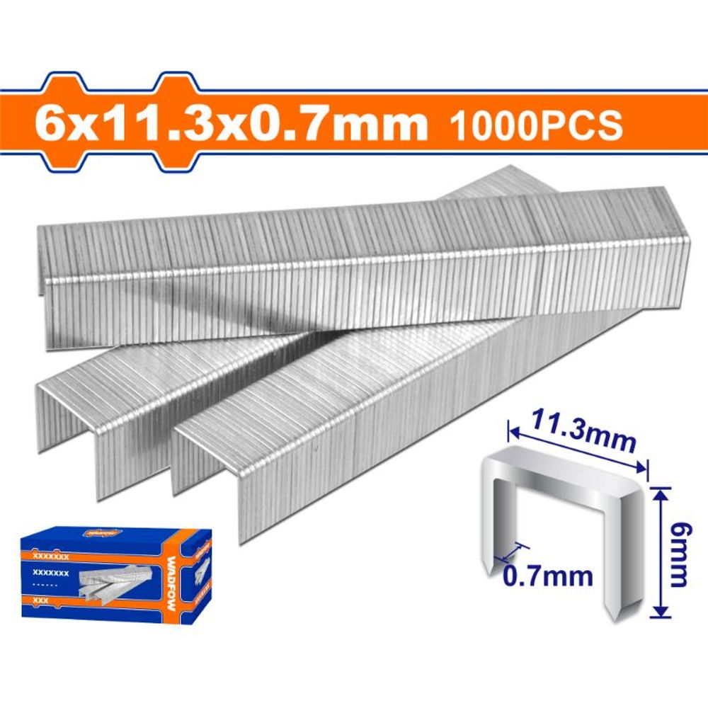 Staples 6x0.7mm Box 1000pcs