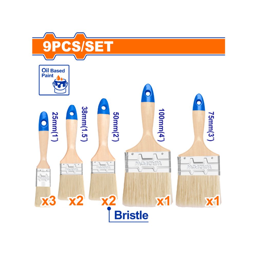P/brush Set Oil Base 9pcss