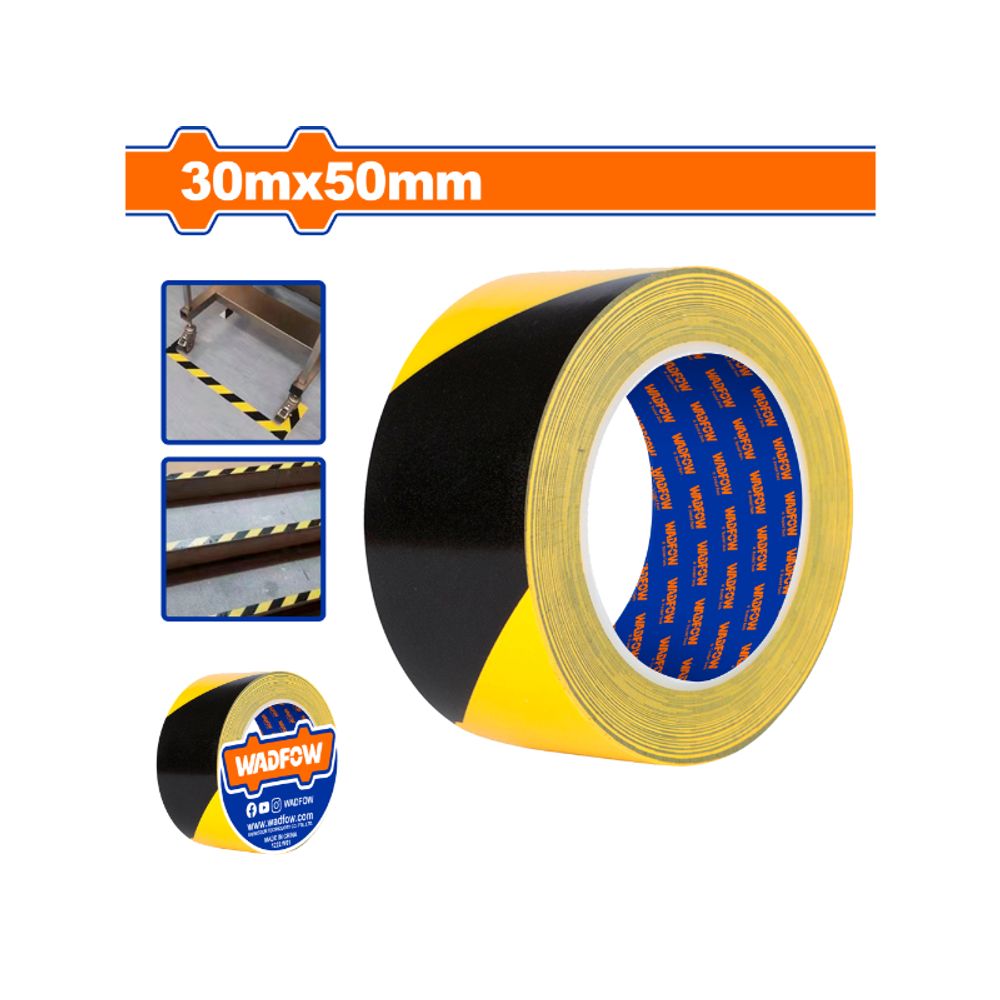 Tape Barrier Y/b 0.15mmx50mmx30m 6p/roll