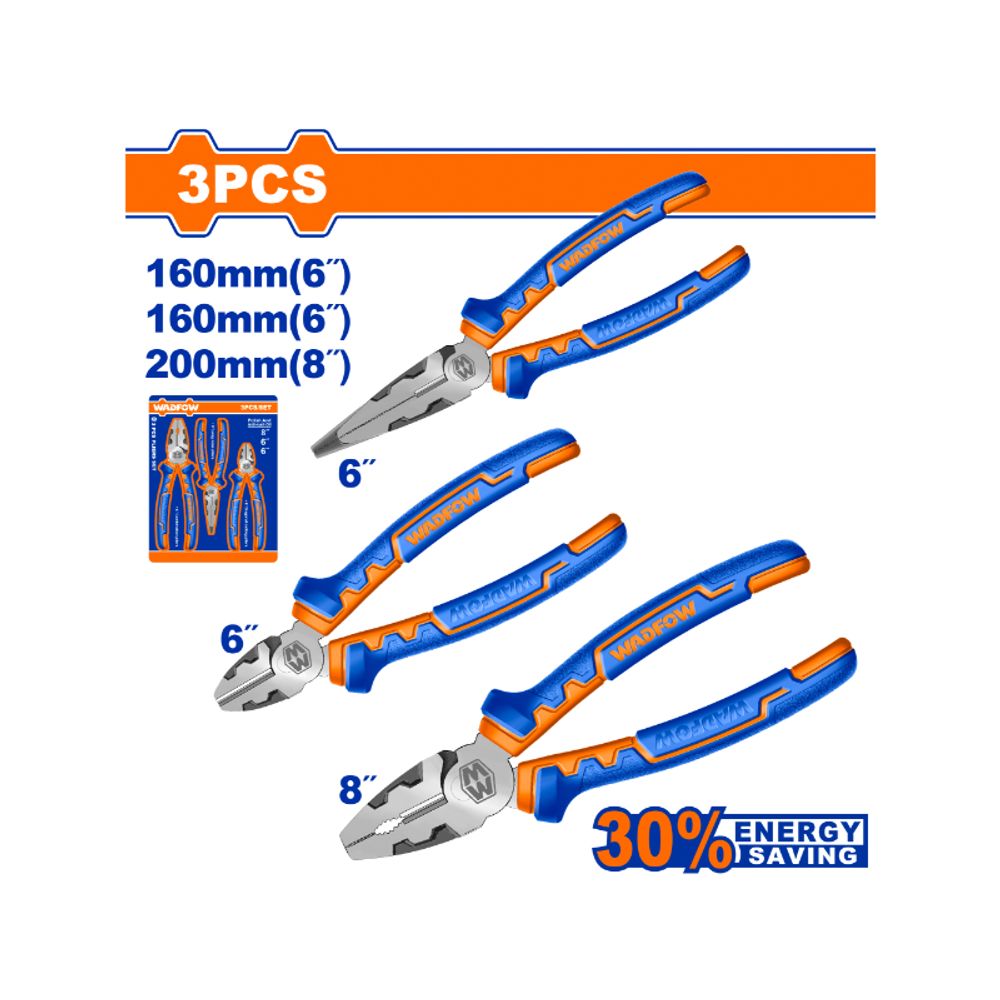 Plier Set Hl 200mm 3pcss