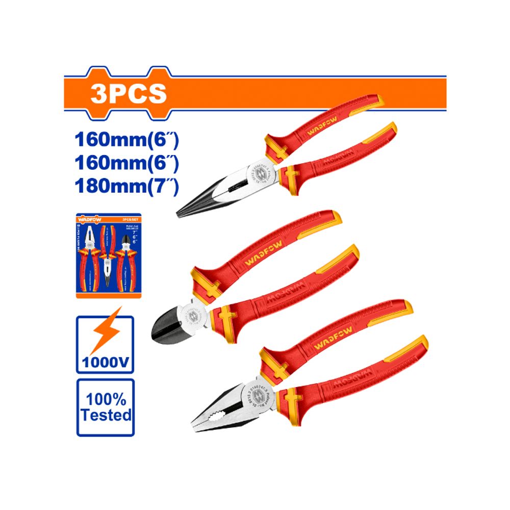Plier Set Vde 3pcss