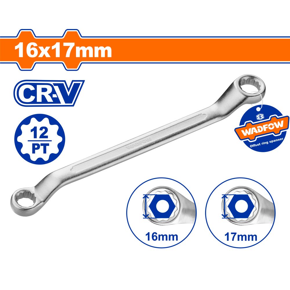 Spanner O/s Ring Cr V 16x17mm