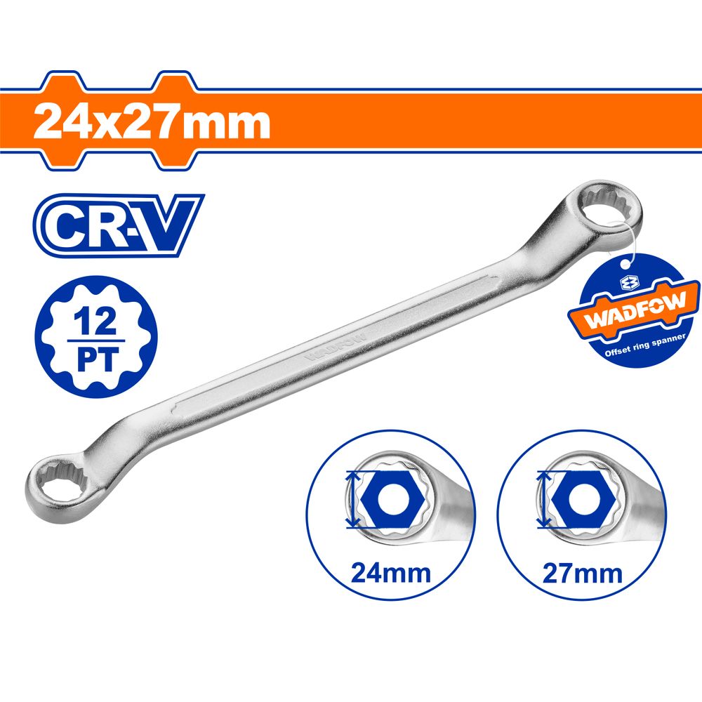Spanner O/s Ring Cr V 24x27mm