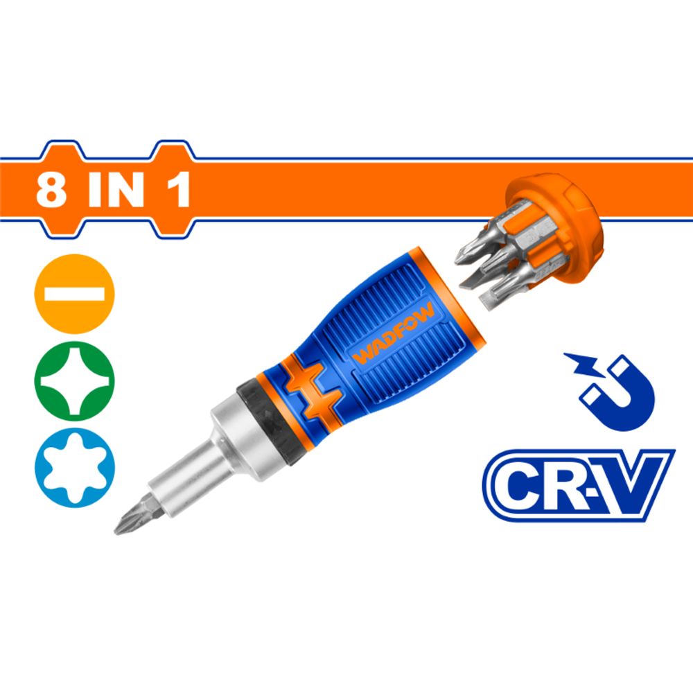 S/driver Set Stubby Cr V 8in1