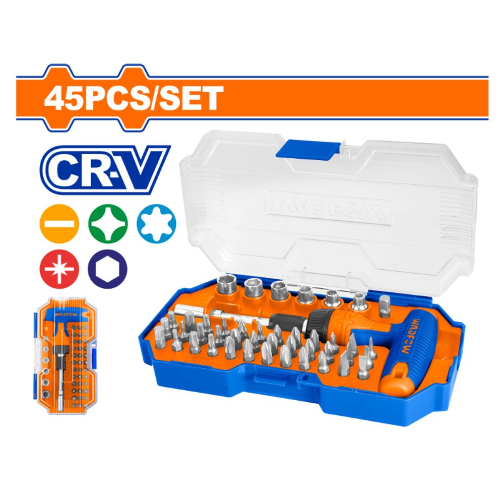 S/driver Set T Hndl Cr V 45pcss