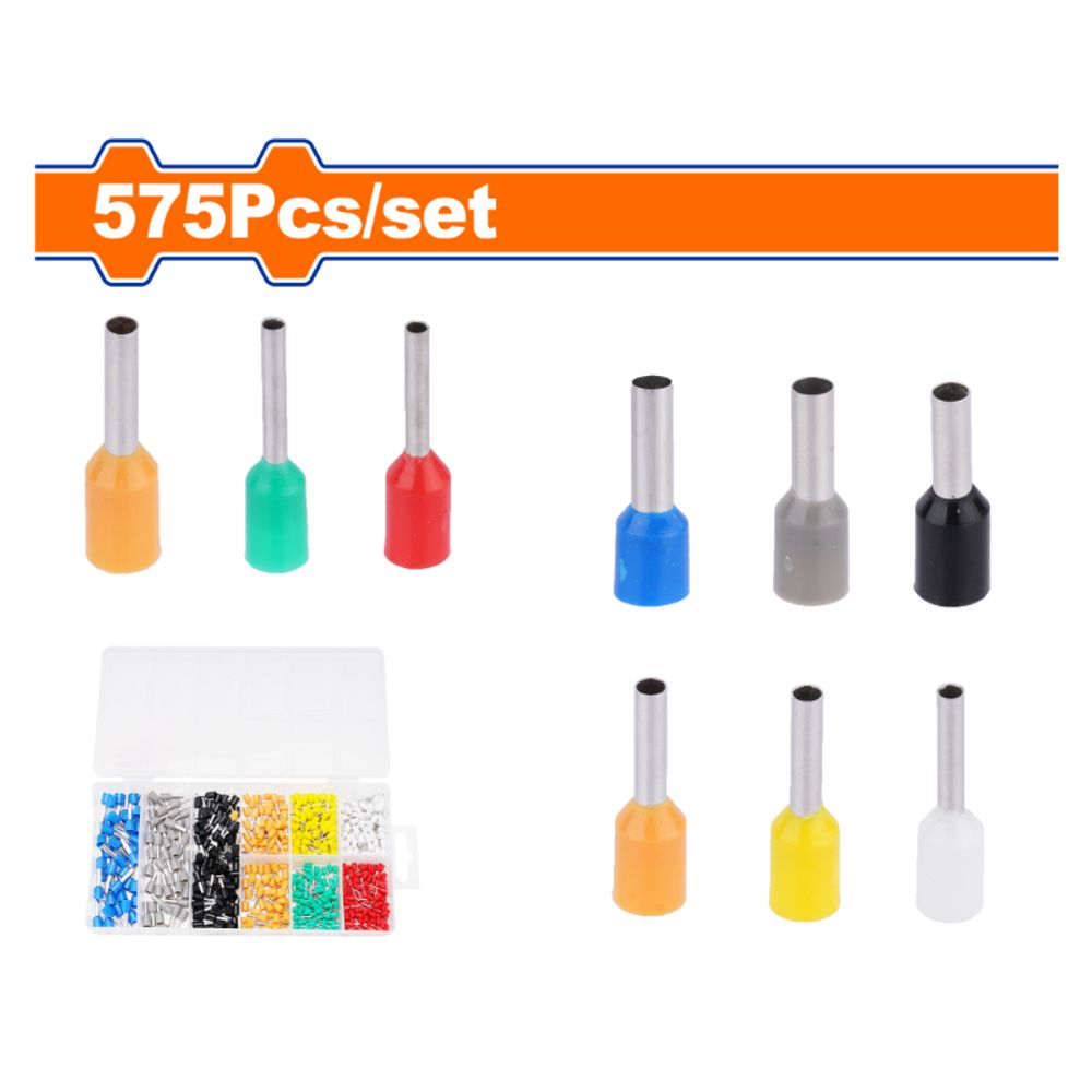 Terminal Lugs Insulated Tubular Acc Set 575pcss