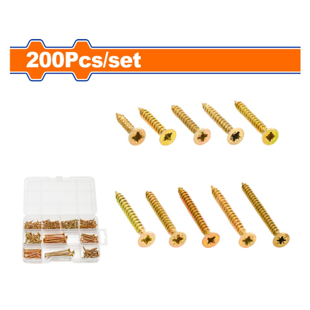 Screw Chipboard Acc Set 3-5mm 200pcs
