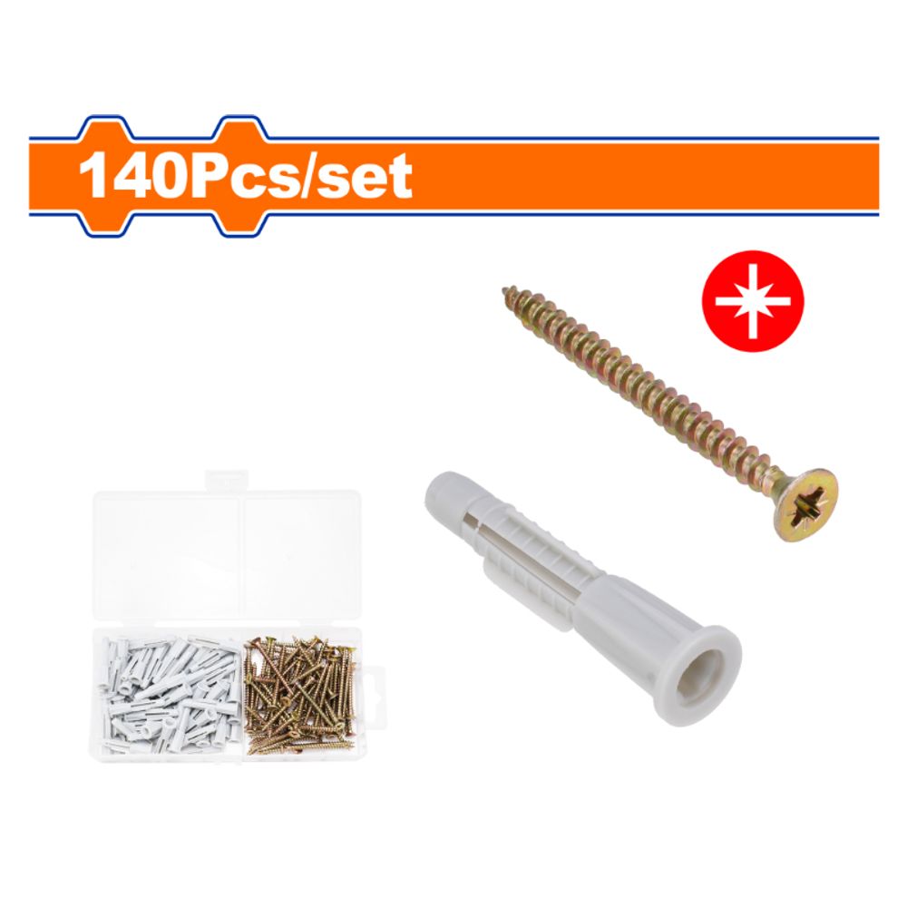 Screw Chipboard/anchor Set 6x36mm 140pcss