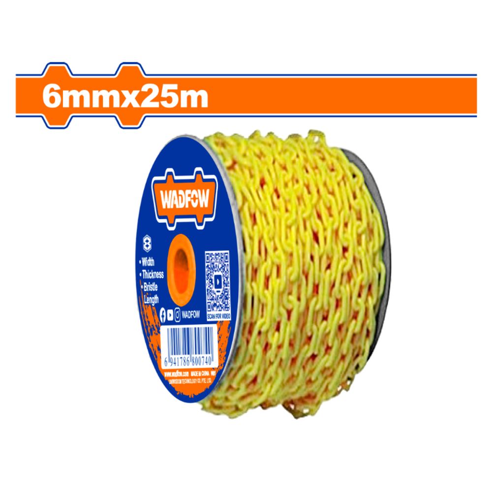 Chain Plastic Yellow 6mmx25m