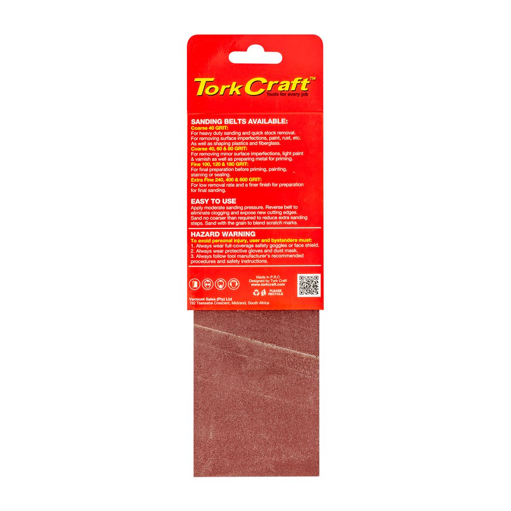 Sanding Belt 75 X 457mm 240grit 2/pack