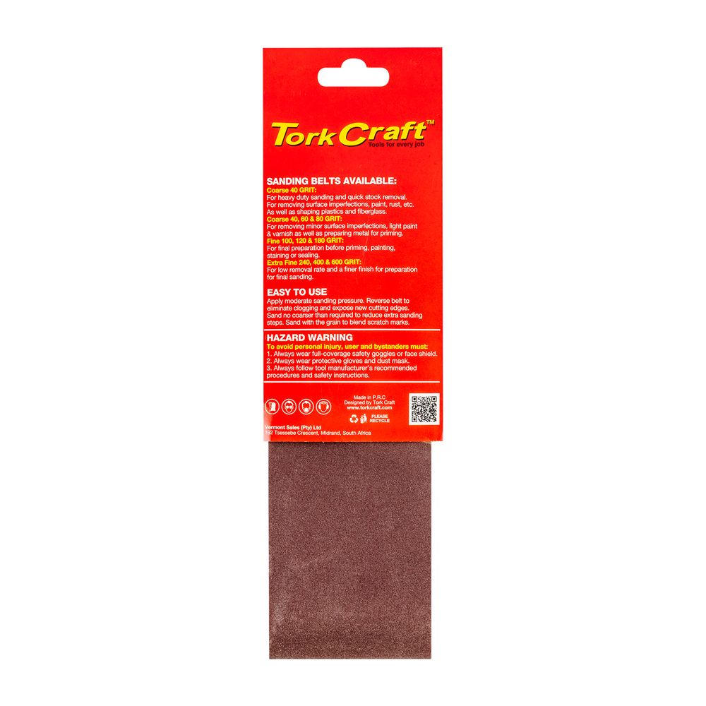 Sanding Belt 75 X 533mm 400grit 2/pack