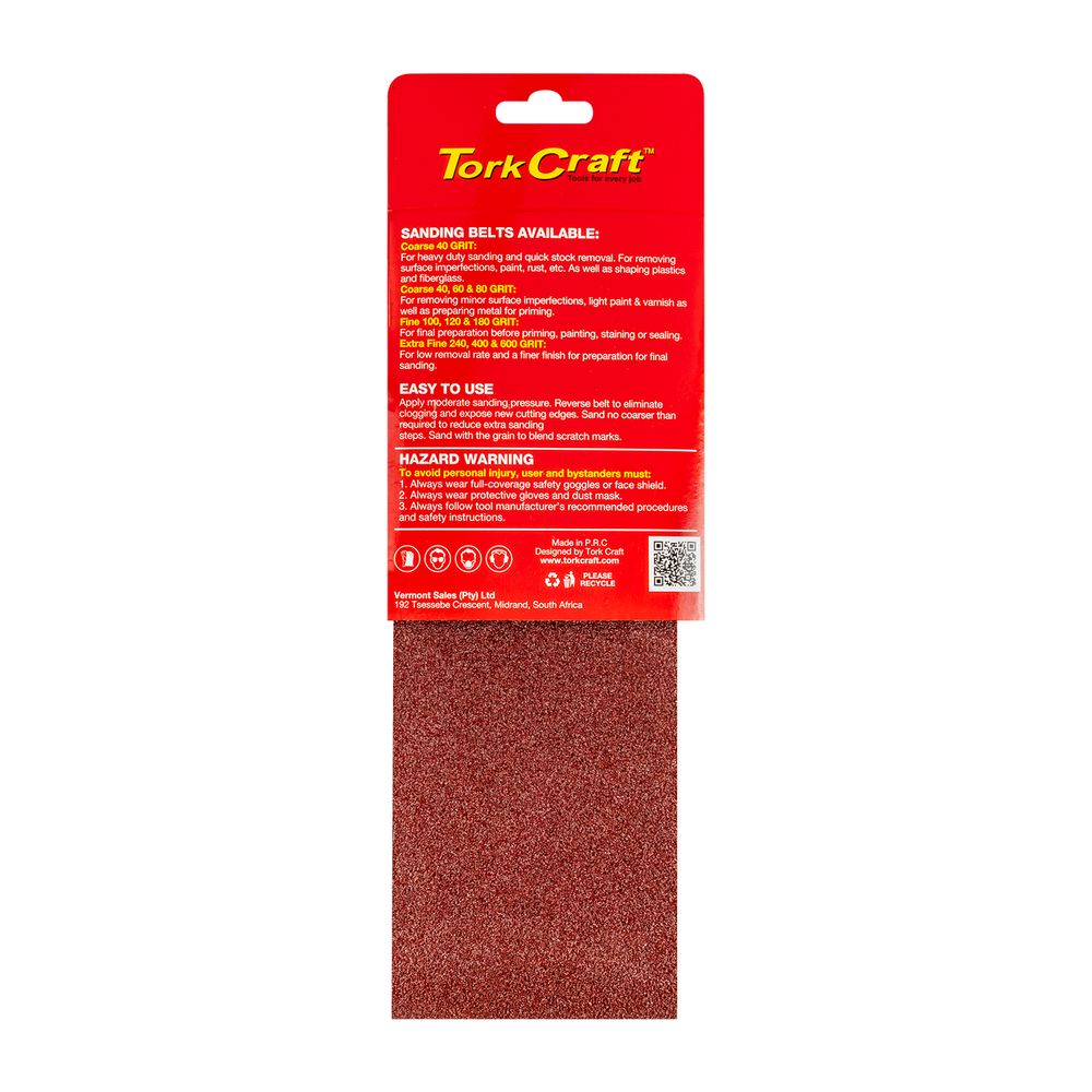 Sanding Belt 100 X 560mm 60grit 2/pack