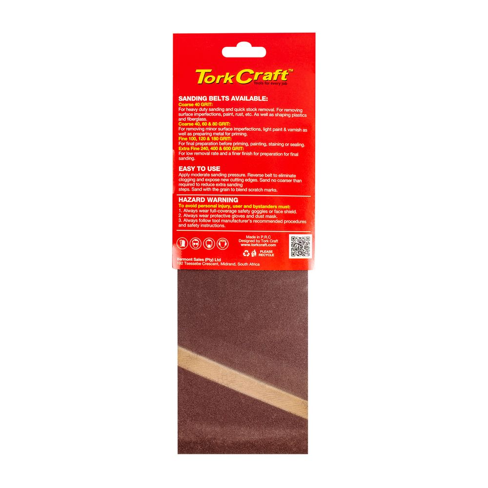 Sanding Belt 100 X 610mm 240grit 2/pack