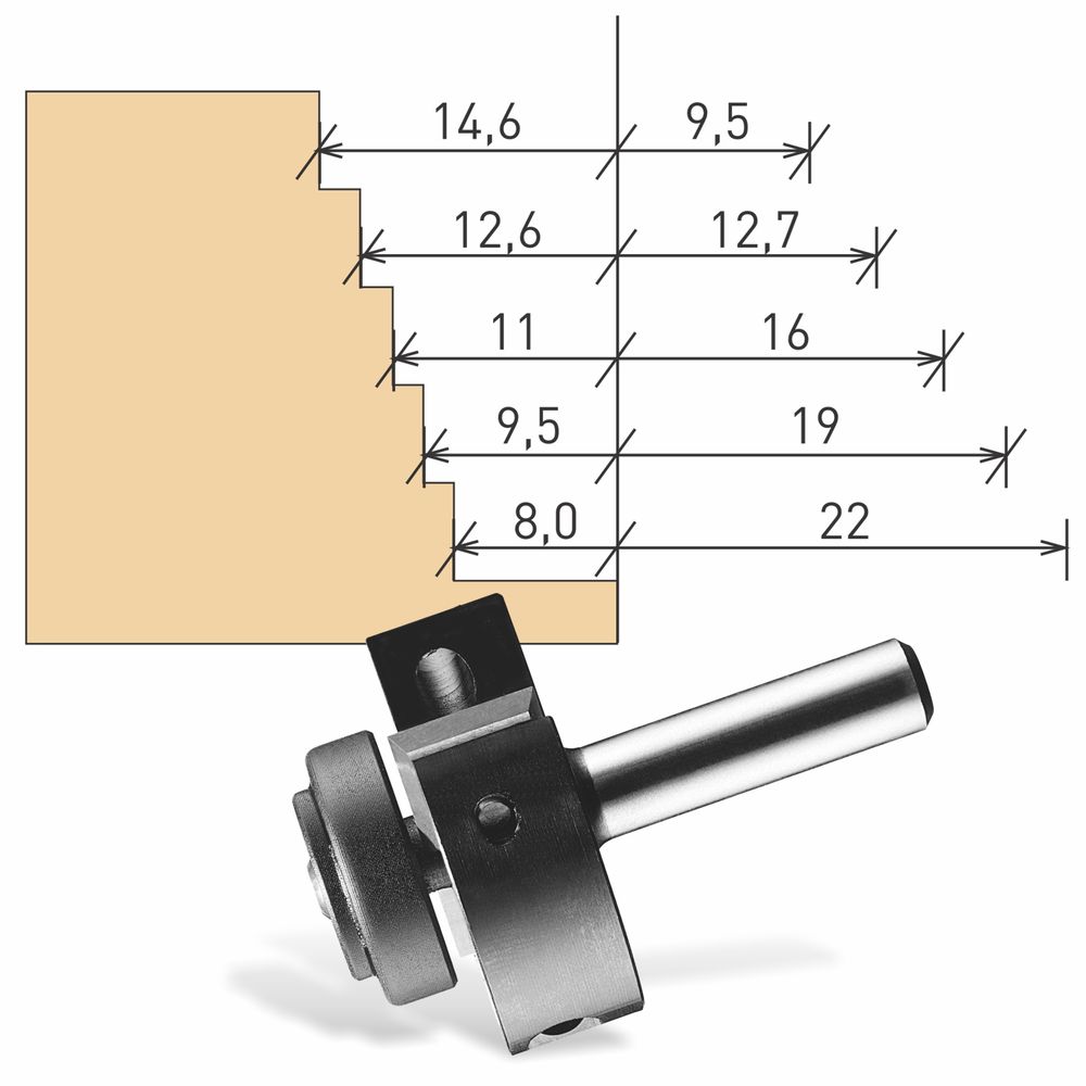 Reversible Blad Hw S8 D38-12