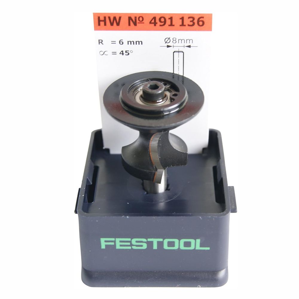 FESTOOL HW S8 D31,4/R6/45&deg; Roundover and Chamfer Router Cutter