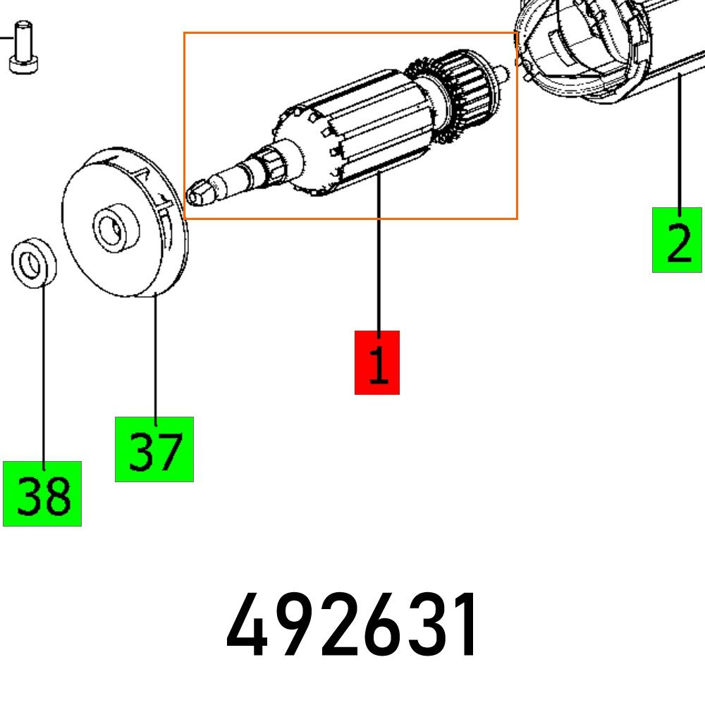 Armature Ro 125 230v Et-bg