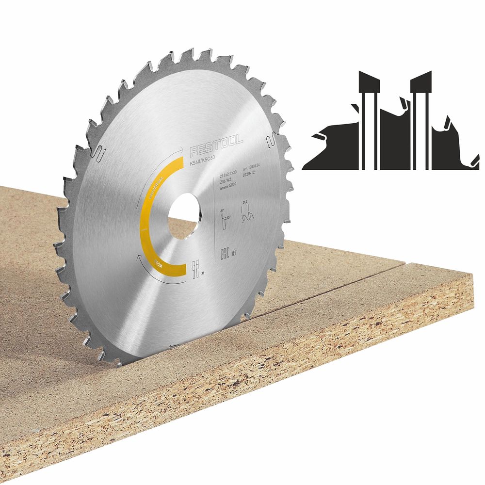 FESTOOL WOOD UNIVERSAL HW 216x2,3x30 W36 Saw Blade for KS 60 and KSC 60