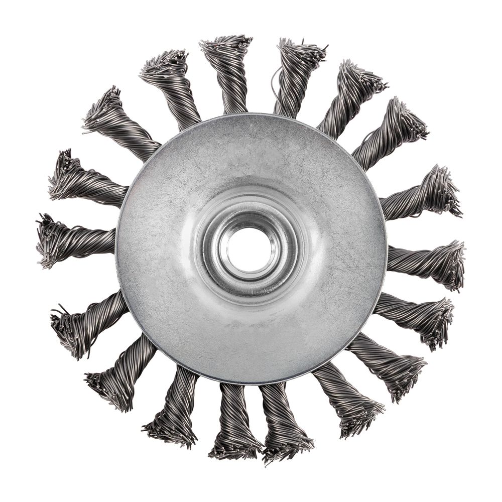 Wire Cup Brush Twisted Bevel Plain 115mmxm14 Bulk