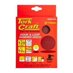S&ing Disc 115mm 120 Grit 10/pack Hook & Loop