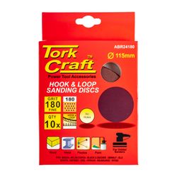 S&ing Disc 115mm 180 Grit 10/pack Hook & Loop