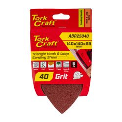 S&ing Triangle 40 Grit 140 X 140 X 98mm 5/pack W/h Hook & Loop