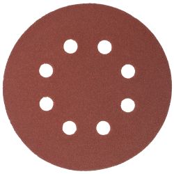 S&ing Disc 125mm 120 Grit With Holes 10/pk Hook & Loop