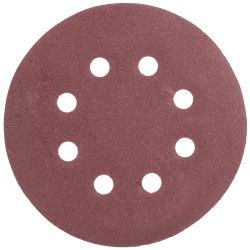 S&ing Disc 125mm 180 Grit With Holes 10/pk Hook & Loop