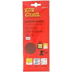 S&ing Sheet Orb 95 X 230mm 120gr Hook & Loop No Holes 5/pk