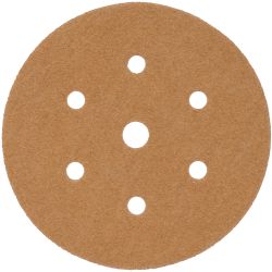 Gold Disc (50 Pieces) 60 Grit 150mm X 6+1 Holes Hook & Loop