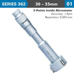 3 .s Inside Micrometer 20-25mm 0.004mm Acc. 0.005mm Grad.