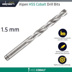 Hss Cobalt Din 338 1.5mm Bulk